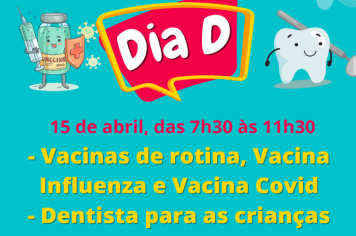 Sábado será de vacinação e consulta odontológica para crianças no Centro de Saúde