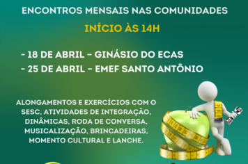 Alteradas datas dos Encontros do Bem Cuidar de abril