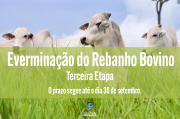 Autorização da 3ª Etapa do Programa de Everminação do Rebanho já pode ser retirada