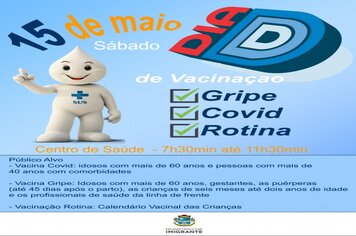 Sábado é dia D de Vacinação