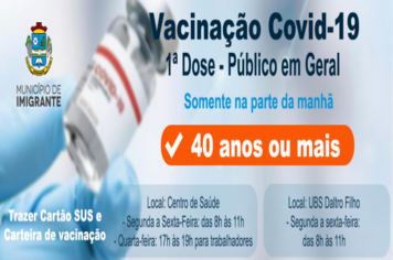Imigrante passa a vacinar pessoas com mais de 40 anos