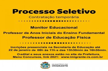 Imigrante abre Processos Seletivos na área da educação