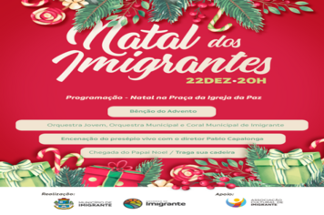 Natal dos Imigrantes será neste domingo, 22 de dezembro