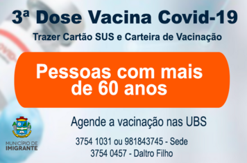 Terceira dose para pessoas com mais de 60 anos