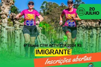 6° Etapa Trilhas e Montanhas Actvitta 2024 será realizada em Imigrante