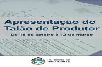 Apresentação do Talão de Produtor