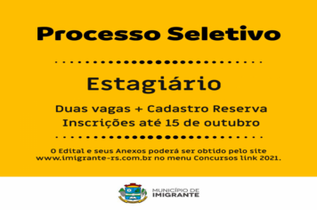 Prefeitura abre processo para contratação de estagiários