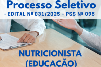 Prefeitura de Imigrante abre inscrições para Processo Seletivo de Nutricionista (Educação)