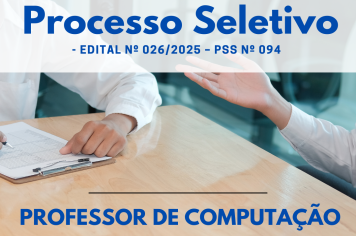 Prefeitura de Imigrante abre inscrições para Processo Seletivo de Professor de Computação