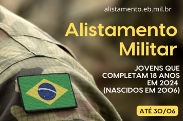 Prazo para alistamento militar termina no dia 30