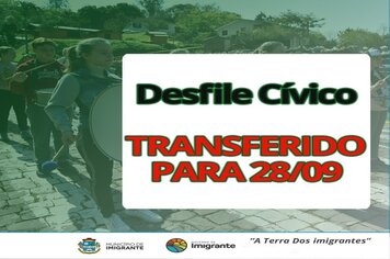 Desfile Cívico transferido para o dia 28