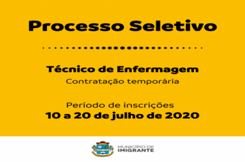 Processo Seletivo para Técnico de Enfermagem
