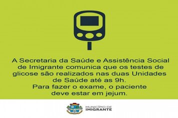Testes de glicose