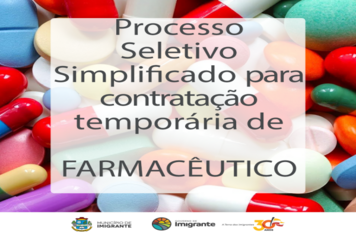 Imigrante contrata Farmacêutico temporariamente