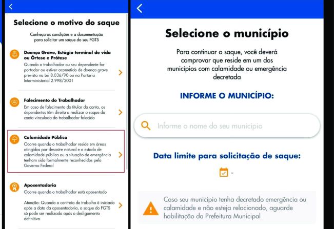 Saque calamidade FGTS liberado para moradores atingidos pela enchente em Imigrante