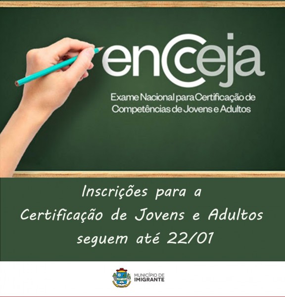 Estão abertas as inscrições para o Encceja