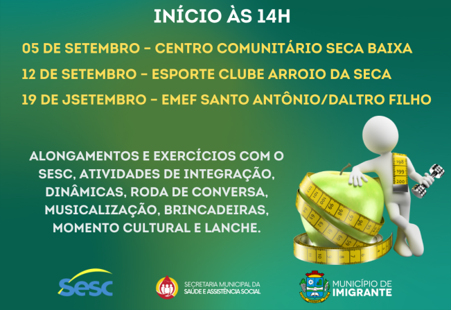 Encontros Bem Cuidar do mês de setembro