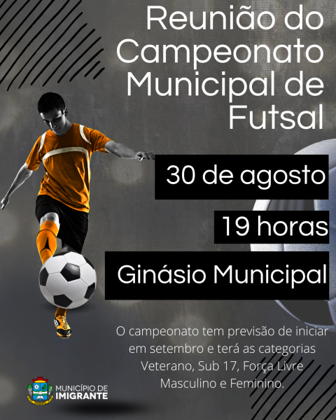 Reunião do Campeonato Municipal de Futsal