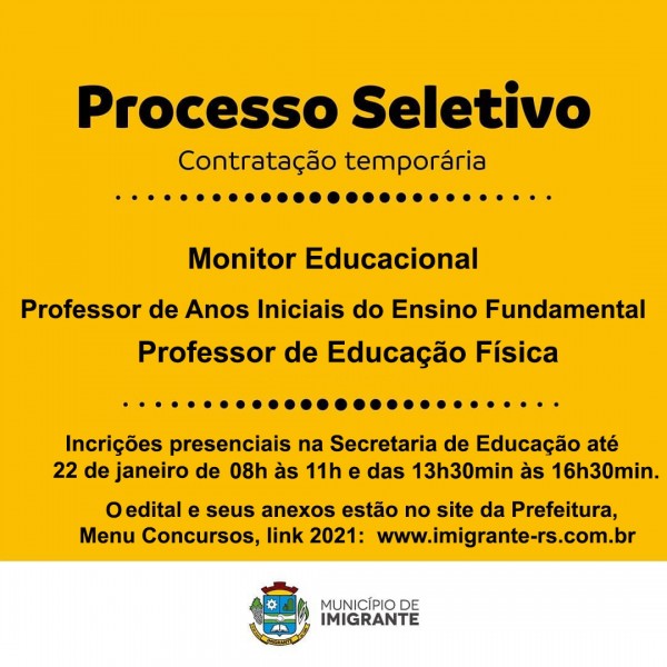 Imigrante abre Processos Seletivos na área da educação