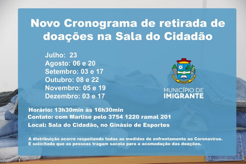 Imigrante realiza campanha do agasalho