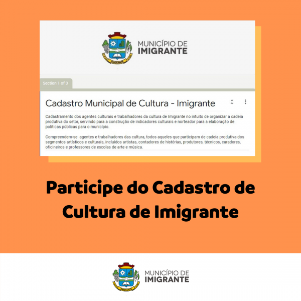 Cadastro de Cultura de Imigrante