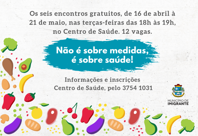 Abertas Inscrições para o Grupo de Reeducação Alimentar