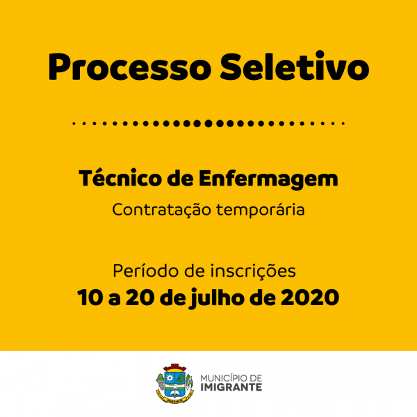 Processo Seletivo para Técnico de Enfermagem